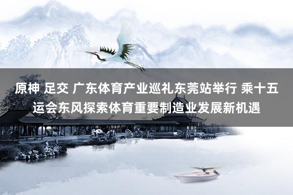 原神 足交 广东体育产业巡礼东莞站举行 乘十五运会东风探索体育重要制造业发展新机遇
