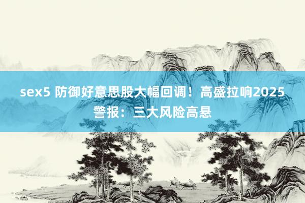 sex5 防御好意思股大幅回调！高盛拉响2025警报：三大风险高悬